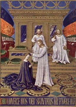 ジャン・フーケ Painting - ジャン・フーケの聖母戴冠式